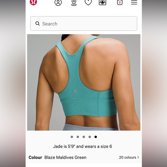 Lululemon Wundertrain Long Lined Bra - Picture 1 of 7